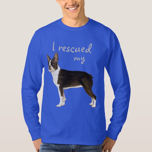 Camiseta de rescate de Boston Terrier (Anverso)