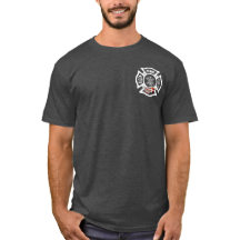 Camiseta de rescate de camiones de bomberos rojos