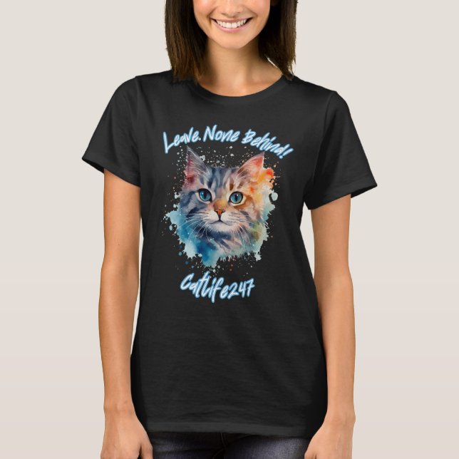 Camiseta de rescate para gato Catlife247 (Anverso)