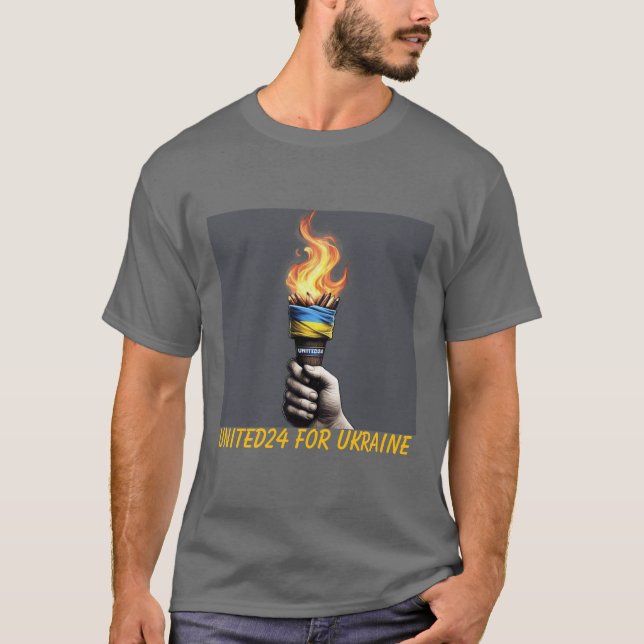 Camiseta de resiliencia United24 Antorcha de Ucran (Anverso)