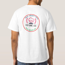 Camiseta de restaurante con logotipo personalizado