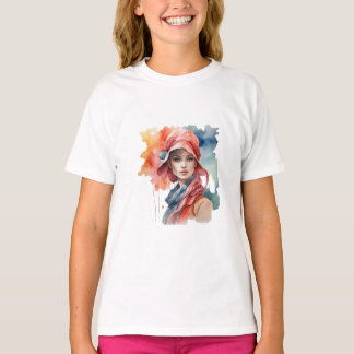 Camiseta de retrato acuático