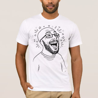 Camiseta de retrato de arte de línea con alegría m
