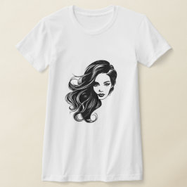 Camiseta de retrato de mujeres blancas y negras