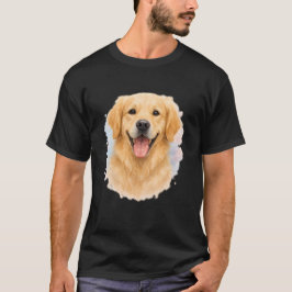 Camiseta de retrato de perro al acuarela | Golden