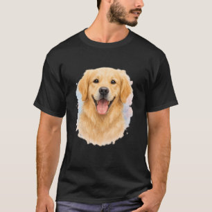 Camiseta de retrato de perro al acuarela   Golden 