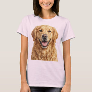 Camiseta de retrato de perro Golden Retriever   Re