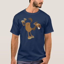 Camiseta de retroceso con el pie linda del caballo