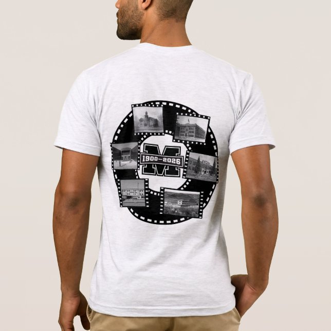Camiseta de reunión de clase completa de Mandan (Reverso)