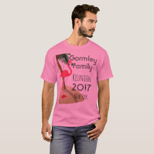 Camiseta de Reunión de Familia Tropical Flamingo 