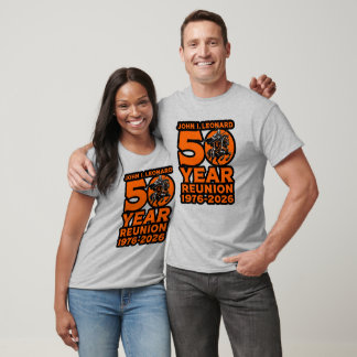Camiseta de Reunión de JIL 50 Años 1976-2026 (Gris