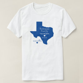 Camiseta de Reunión Familiar Azul de Texas