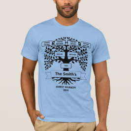 Camiseta de reunión familiar con árbol familiar Pe