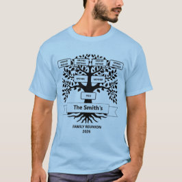 Camiseta de reunión familiar con árbol familiar Pe