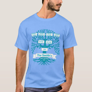 Camiseta de reunión familiar con árbol familiar Pe