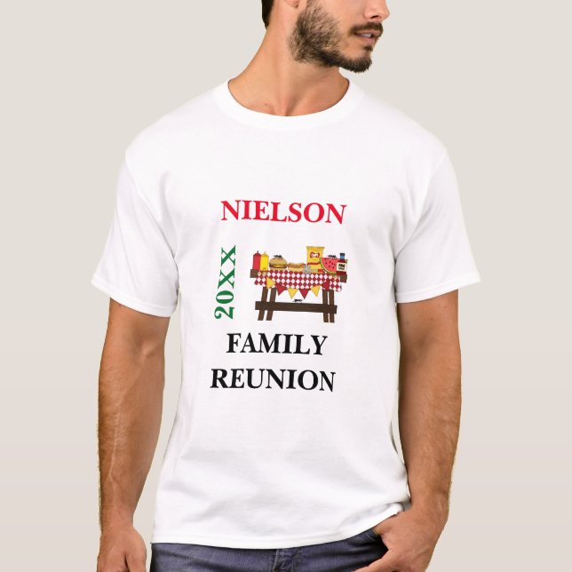 Camiseta de reunión familiar con picnic familiar (Anverso)