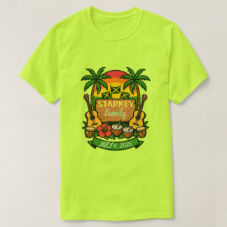 Camiseta de reunión familiar con vibra jamaicana