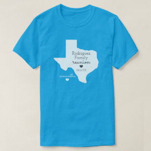 Camiseta de Reunión Familiar de Texas en estado bl
