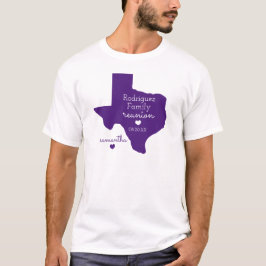 Camiseta de Reunión Familiar Púrpura de Texas