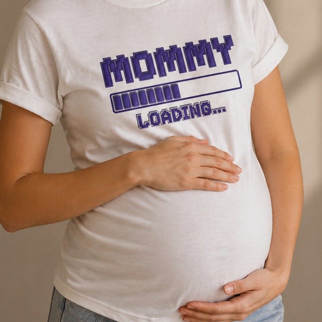 Camiseta de Revelación de Embarazo Mamá Cargando (Subido por el creador)