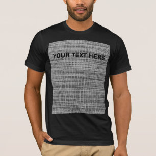 Camiseta de revisión de tela de tela gris falsa co
