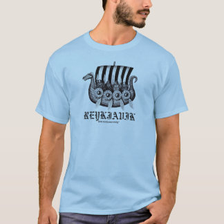 Camiseta de Reykjavik Islandia con vikingos en