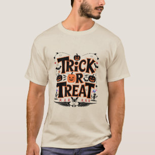 Camiseta ¡Dé rienda suelta a Halloween con truco o trate a 