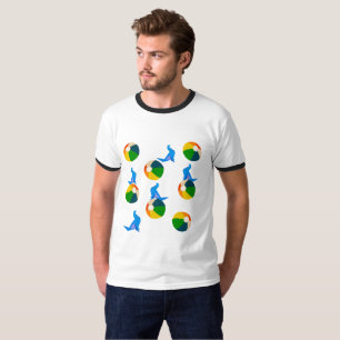 Camiseta de ringer básica de los hombres de verano