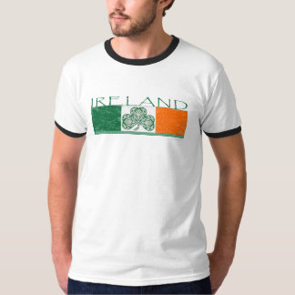 Camiseta de Ringer de bandera irlandesa