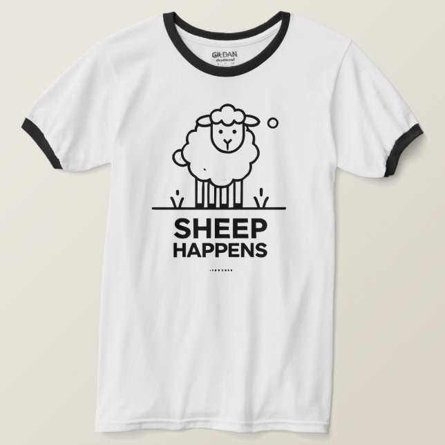 Camiseta de Ringer Line divertida (Anverso del diseño)