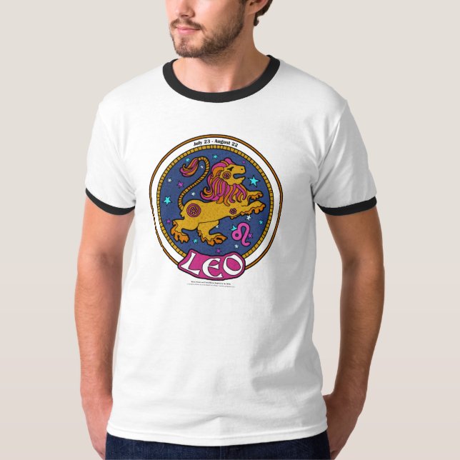 Camiseta de Ringer masculino del NP Leo (Anverso)