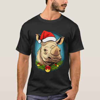 Camiseta de rinoceronte de Navidad