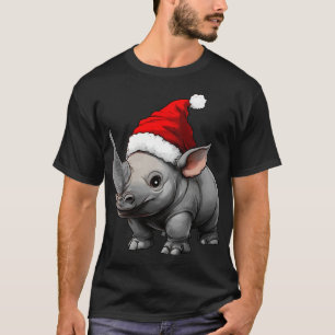 Camiseta de rinoceronte de Navidad / Santa Claus R