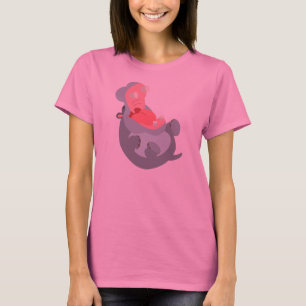 Camiseta de risa linda de las mujeres del