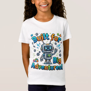 Camiseta De Robot Adorable Para Grandes Aventuras 
