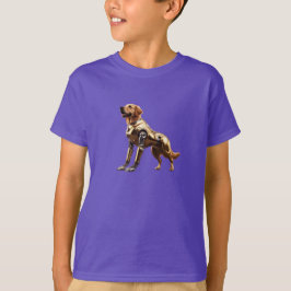 Camiseta de Robot Kid de Golden Retriever