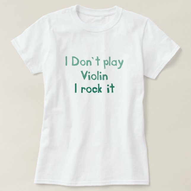 Camiseta de rock de violín - Damas (Diseño del anverso)