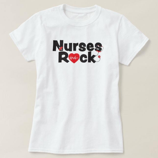 Camiseta de rock para enfermeras (Diseño del anverso)
