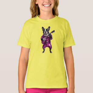 Camiseta de Rock Star de Bulldog Francés Lindo