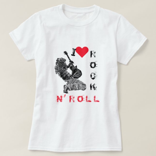 Camiseta de rock y Roll (Diseño del anverso)
