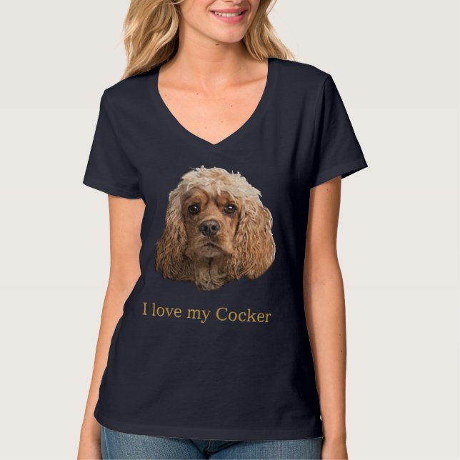 Camiseta de ropa de Cocker spaniel (Anverso)