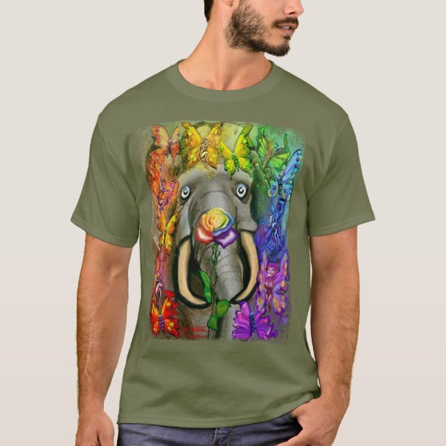 Camiseta de Rosas de fábricas de arcoiris (Anverso)