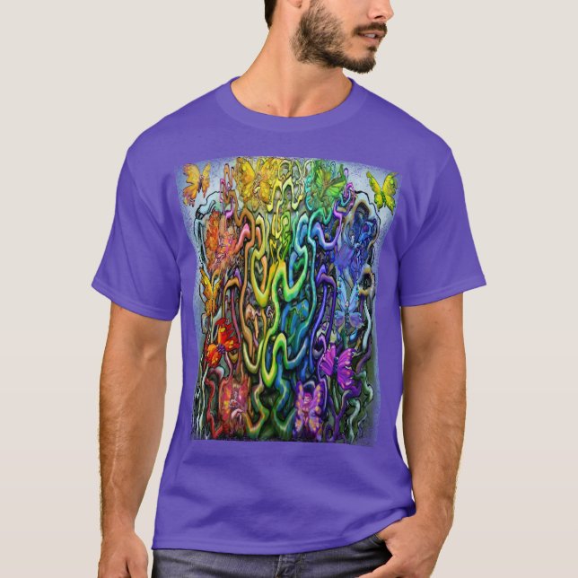 Camiseta de Rosas de Hadas del Arcoíris (Anverso)