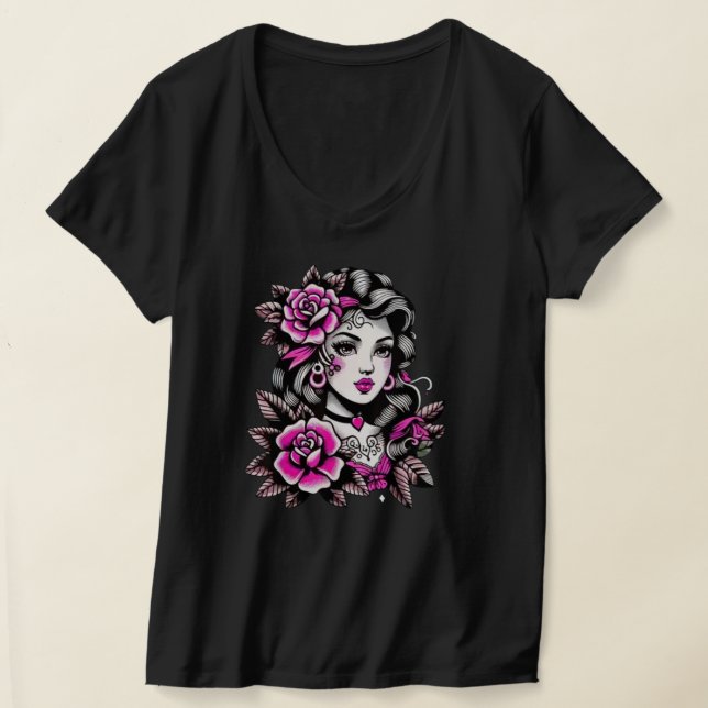 Camiseta de rosas para mujeres (Distribución )