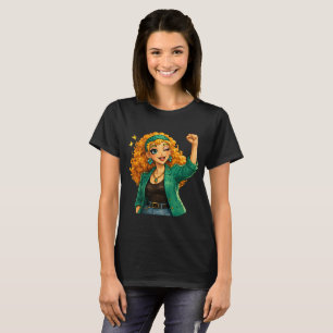 Camiseta de Rosie Max Cartoon Girl – Naranja Diver