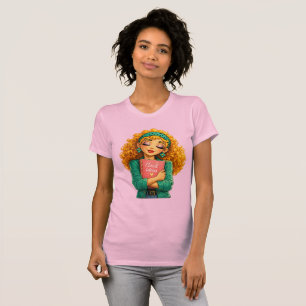 Camiseta de Rosie Max Cartoon Girl – Naranja Diver
