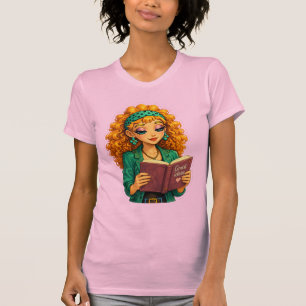 Camiseta de Rosie Max Cartoon Girl – Naranja rizad