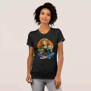 Camiseta de Rosie Max Cartoon Girl – Naranja rizad