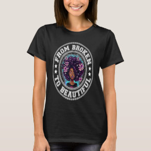 Camiseta De Roto A Hermoso Negro Africano-Estadounidense Ho