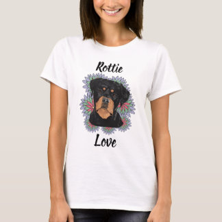 Camiseta de Rottie Love – Arte caprichosa de Rottw